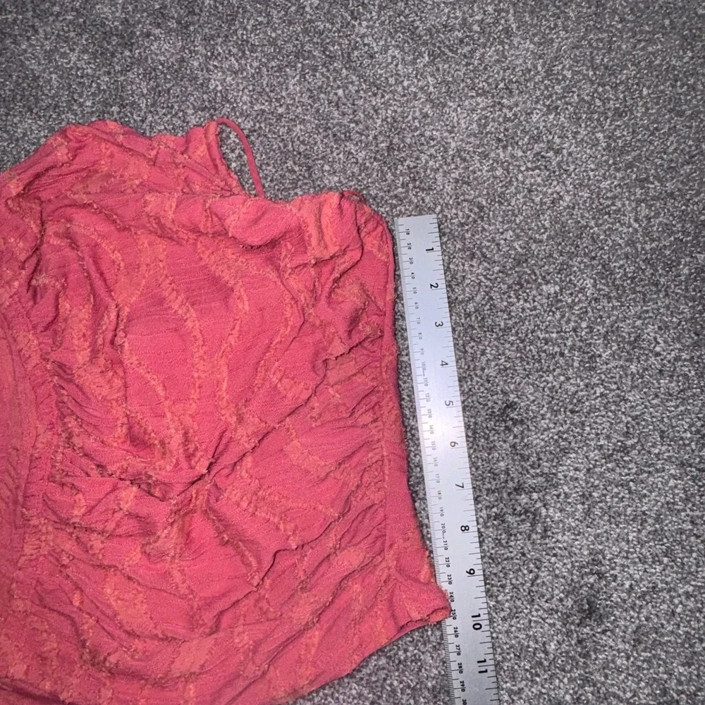 Free People Sand Dune Ruched Tank Top, Red Clover, Spaghetti Straps - Size XS